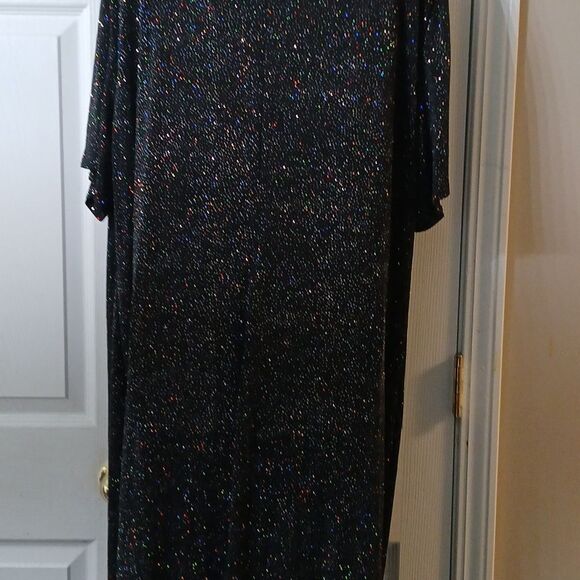 Delta Burke Collection vintage full length stretch sparkle dress Sz 4X NWOT - Picture 7 of 11